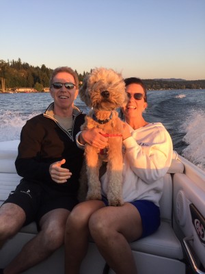 Bailey on Boat